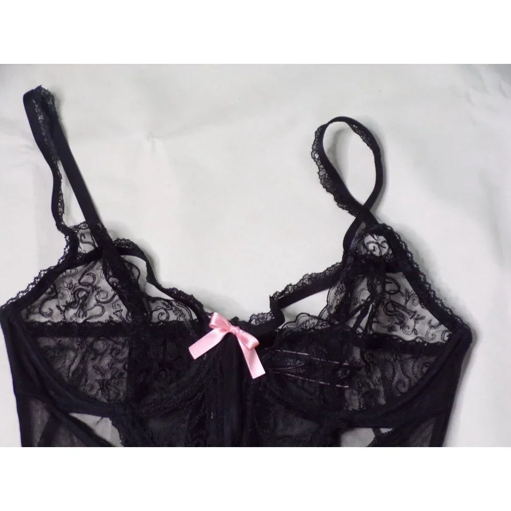 Victoria's Secret Bustier Garter 36D & Mapale Nightie M/L - Picture 7 of 10